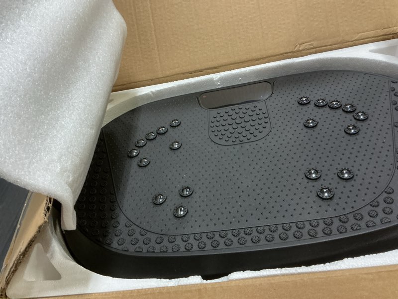 Condition photo showing Good Condition for vibration plate exercise machine, vibrating fitness platform for lymphatic drainage, full body shaker workout equipment, bluetooth power shaping vibrate plate, board sport for home exercise gym black