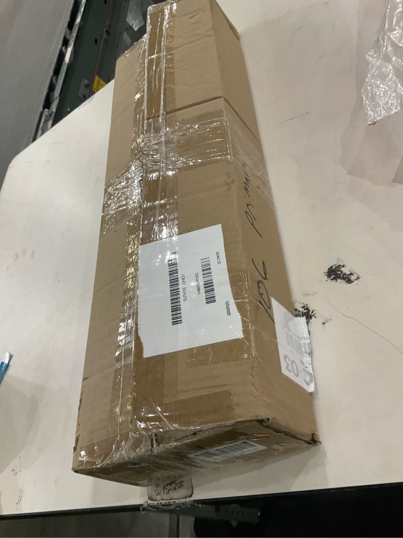 Condition photo showing As Is for 21.6-inch Modern Linear Wall Sconce Alabaster Natural Marble Light Fixture Art Deco Black Minimalist LED Wall Lighting for Living Room, Bedroom, Hallway, Dining Room, Stairs (Hardwired)