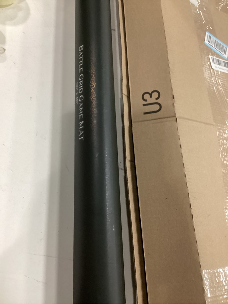 Condition photo showing As Is for TIDYBOSS 36" x48" Large DND Map | Dry Erase Battle Map | Double-Sided with Grids & Hexes | DND Starter Kit & Warhammer Terrain | Accessories Included