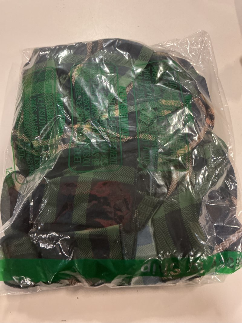 Condition photo showing Good Condition for Kingfancy Women's Pleated Skirt Chiffon Elastic Waist A-Line Midi Length Skirt Large Z Green Plaid