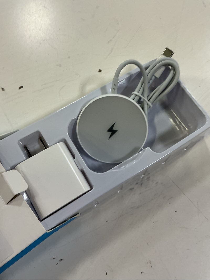 Condition photo showing Good Condition for magnetic iphone charger,15w iphone wireless charger apple 17/16 wireless charging pad fast charge apple mag safe charge for iphone17 pro max/air/17/16 pro/15/14/13/12,airpods pro 3/2 mag safe charging 3ft