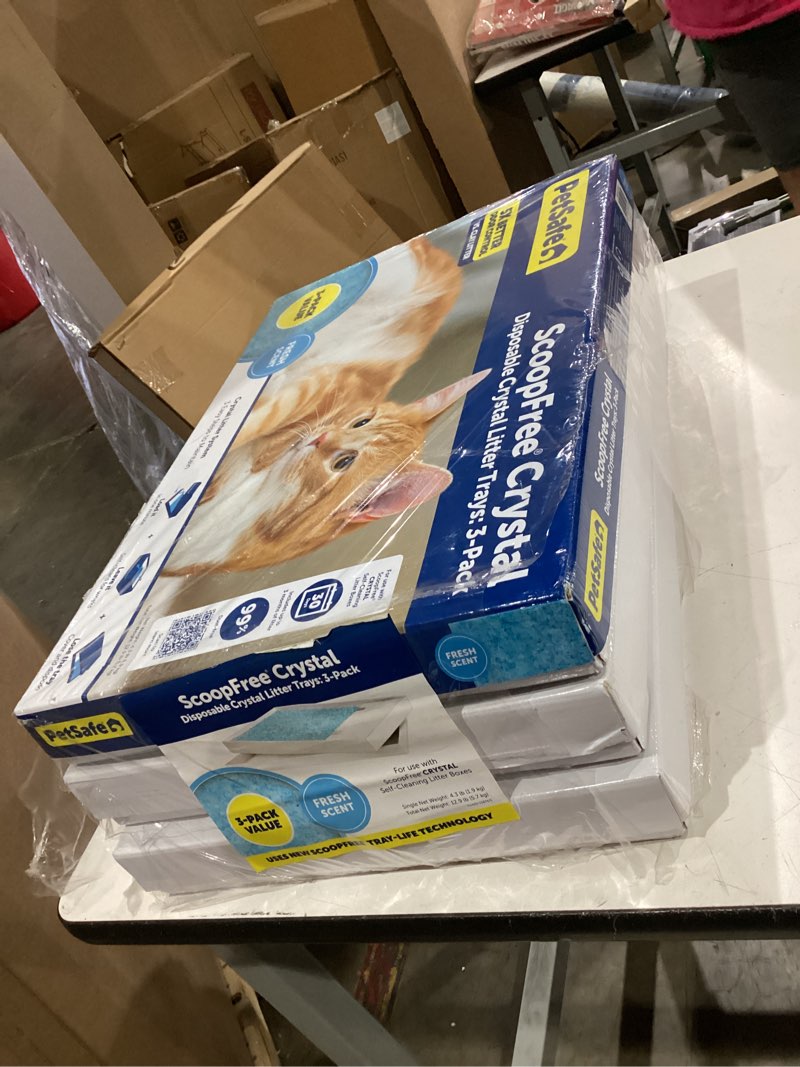 Condition photo showing Good Condition for petsafe scoopfree crystal disposable crystal fresh scent cat litter trays - blue - 3pk
