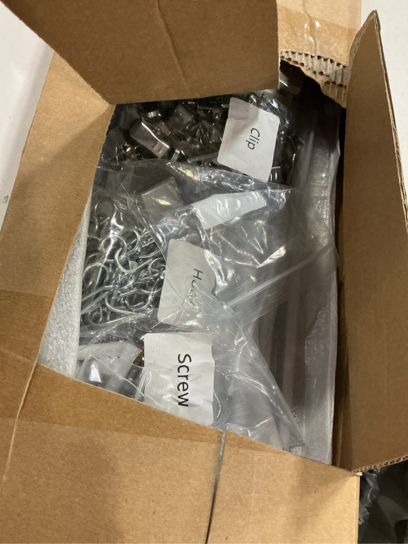 Condition photo showing New/Like New for Ceiling Curtain Track System with Wall Mount, Silent Curtain Rail for Room Divider with Three Types of Hooks, 12ft - 15ft, White 12-15ft White