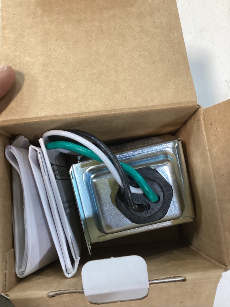 Condition photo showing As Is for utilitech silver doorbell transformer