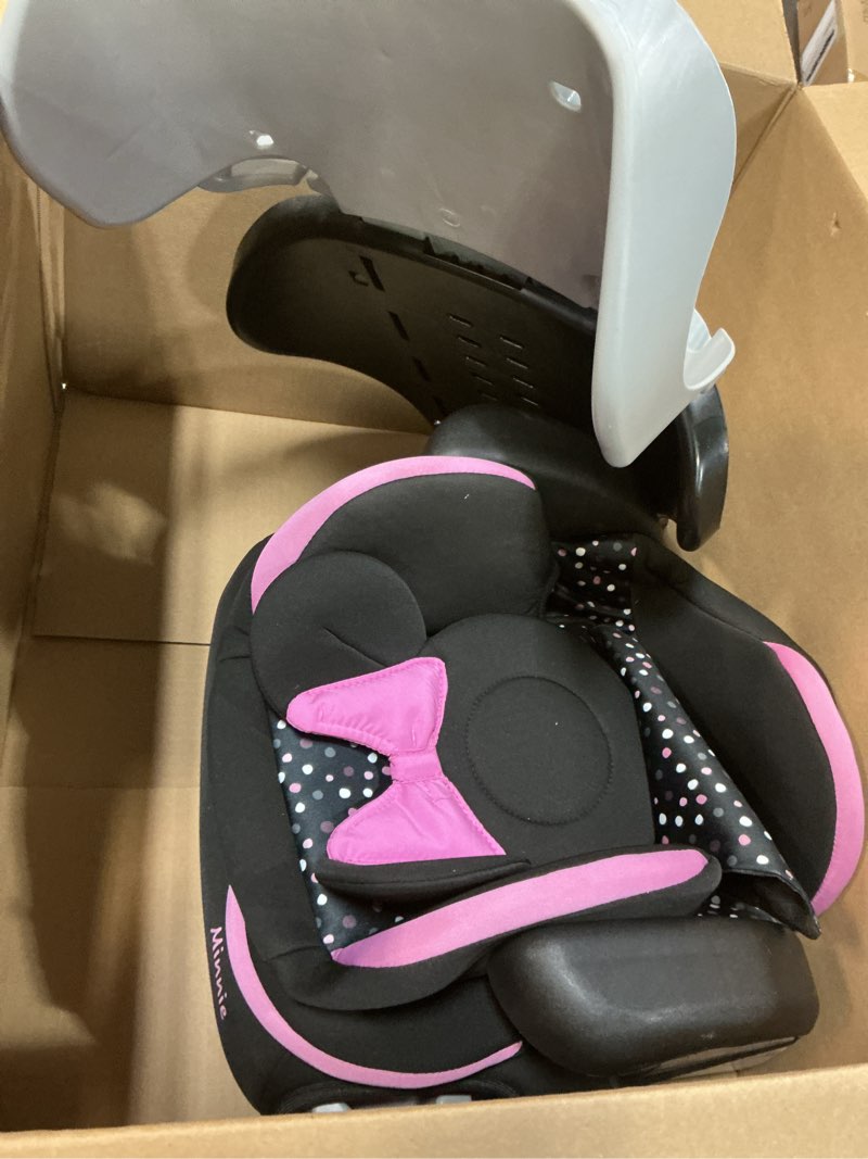 Condition photo showing As Is for Disney Baby Pronto Booster Car Seats, Belt-Positioning, Booster Seats for Cars 40-100 lbs, Minnie Dot Party
