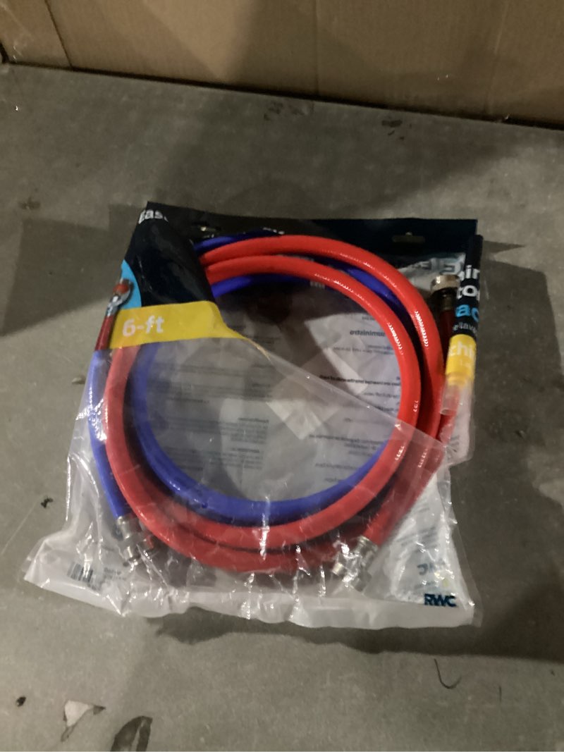 EASTMAN 2 -Pack 6-ft 3/4 -in FHT Inlet x 3/4 -in FHT Outlet PVC Washing machine connector