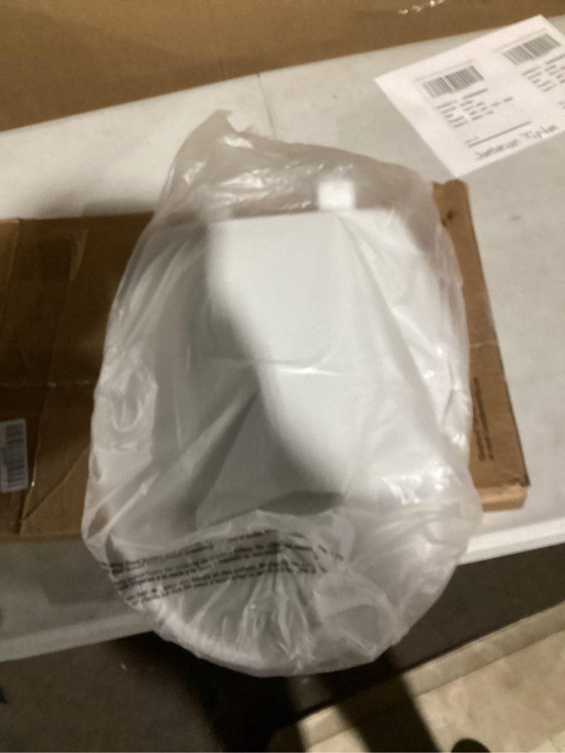 Condition photo showing As Is for Mayfair Caswell Modern Slow Close Toilet Seat, Durable Plastic, Elongated, White Elongated 1 Seat