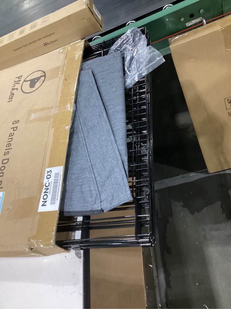 Condition photo showing New/Like New for PJYuCien Dog Playpen - Metal Foldable Dog Exercise Pen, Pet Fence Puppy Crate Kennel Indoor Outdoor with 8 Panels 24”H & Top Cover and Bottom Pad for Small Medium Pets 24"H Playpen+Bottom+Top Cover