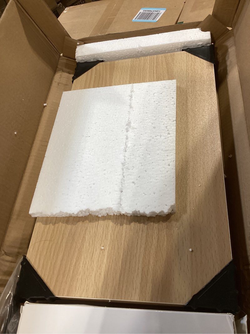 Condition photo showing Good Condition for folding wall projector shelf and mount, floating shelf, cable box panel, router rack, projector bracket accessories (light brown)