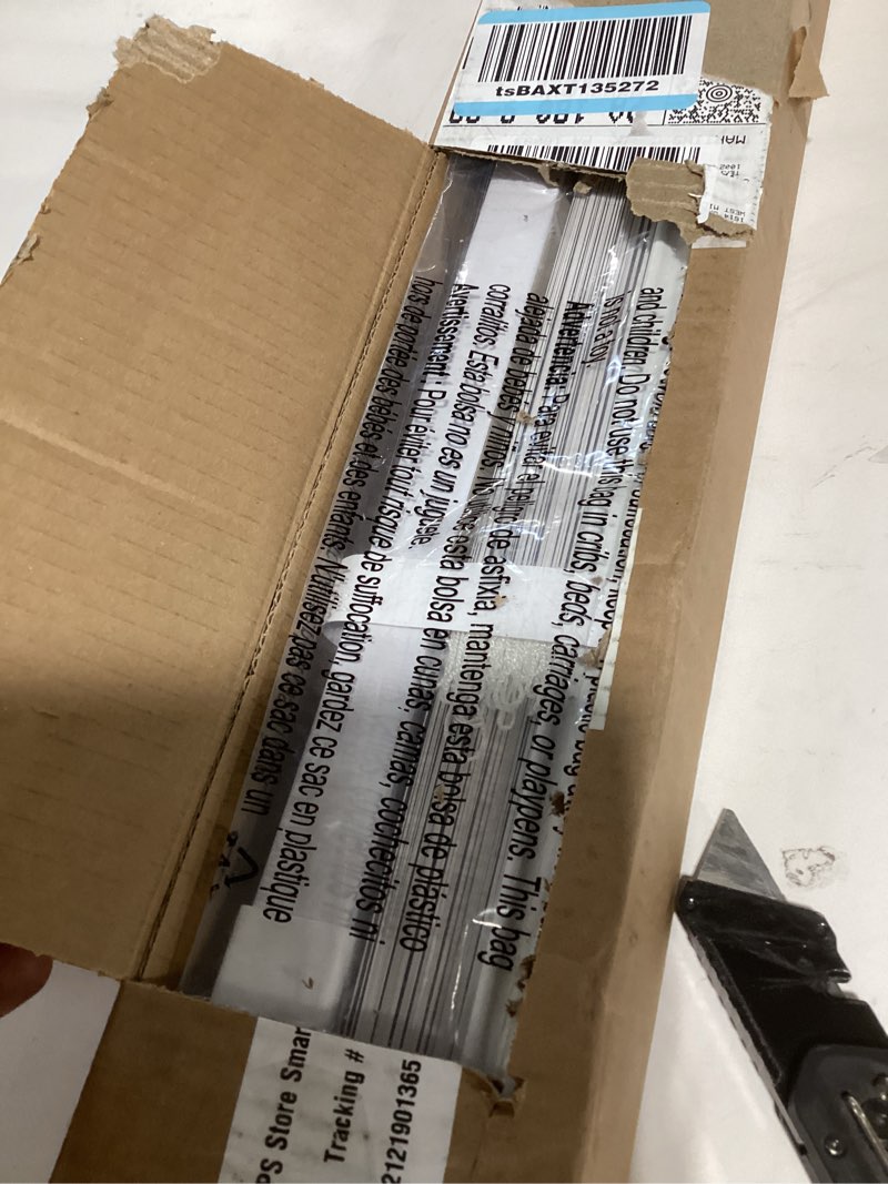 Condition photo showing Good Condition for lazblinds no tools no drill 1" vinyl mini blinds, cordless blinds for windows, light filtering horizontal window blinds & shades, 28" w x 48" h, white cordless-white 28" w × 48" h