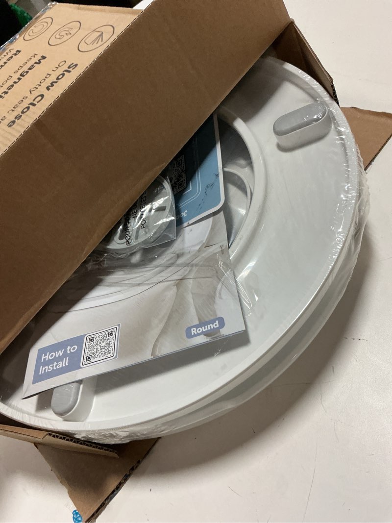 Condition photo showing New/Like New for jool baby quick flip toilet seat with built-in potty & splash guard for toddler training, slow close (elongated) oblong