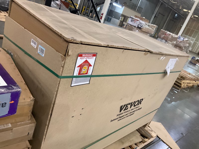 Condition photo showing As Is for VEVOR Deli Case, 32 Cu.Ft./901L Large Pastry Display Case, 4-Tier Commercial Display Refrigerator with LED Lighting, Downdraft Cooling, Movable with Casters, for Bakery