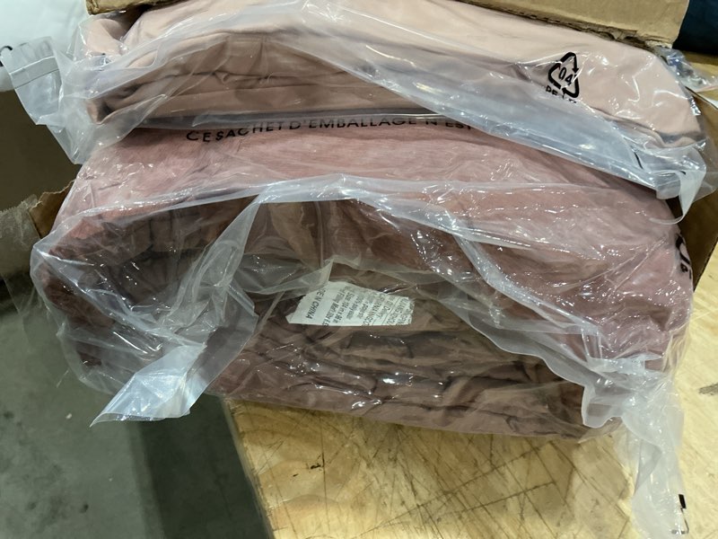 Condition photo showing New/Like New for monbix california king comforter set - 7 pieces cationic dyeing terracotta bed in a bag cal king bed sets with comforter, sheets, pillowcases & shams, reversible bedding comforters sets terracotta 7piece-cal king(104”*96”)