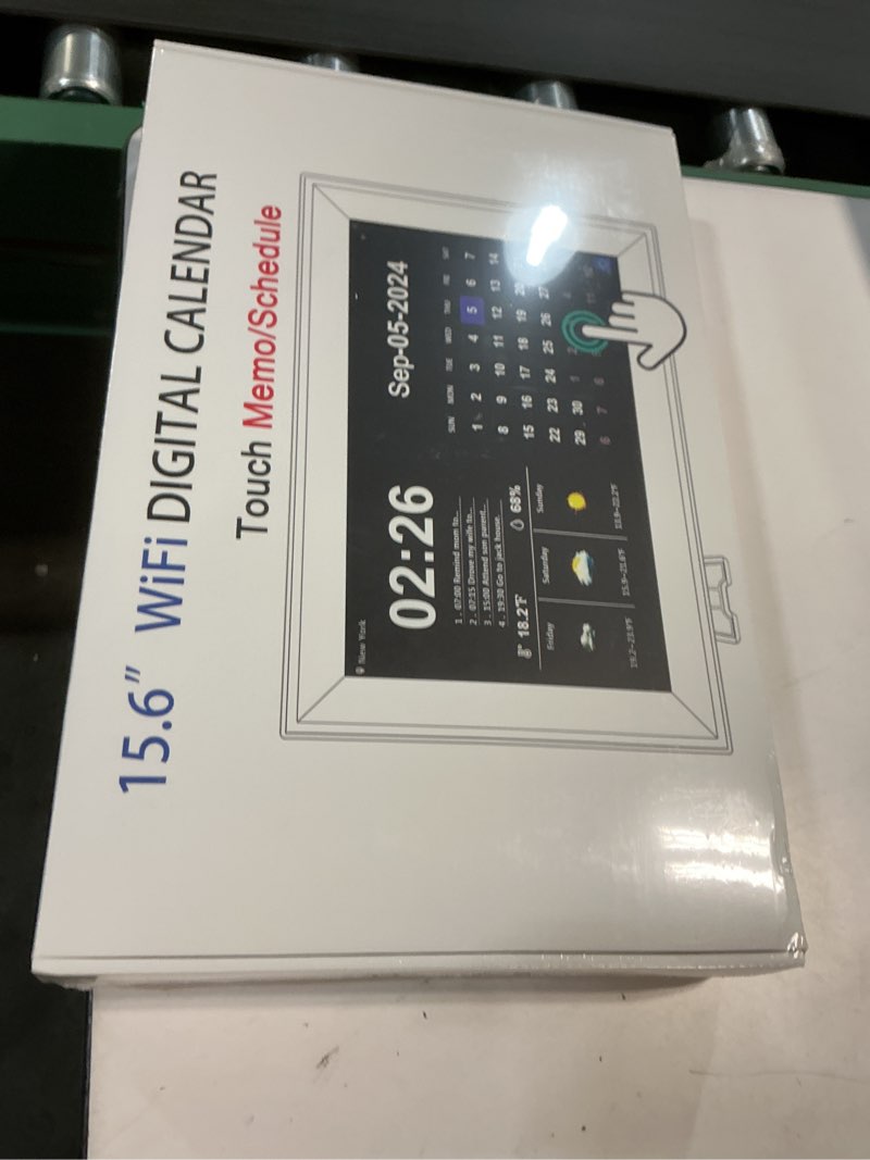 Condition photo showing New/Like New for Jazeyeah 2026 New Year's Calendar,15.6 Inch WiFi Smart Touchscreen Desk Office Calendar with Memo Reminder Settings, Digital Alarm Clock for Seniors (NO APP) 15.6" White