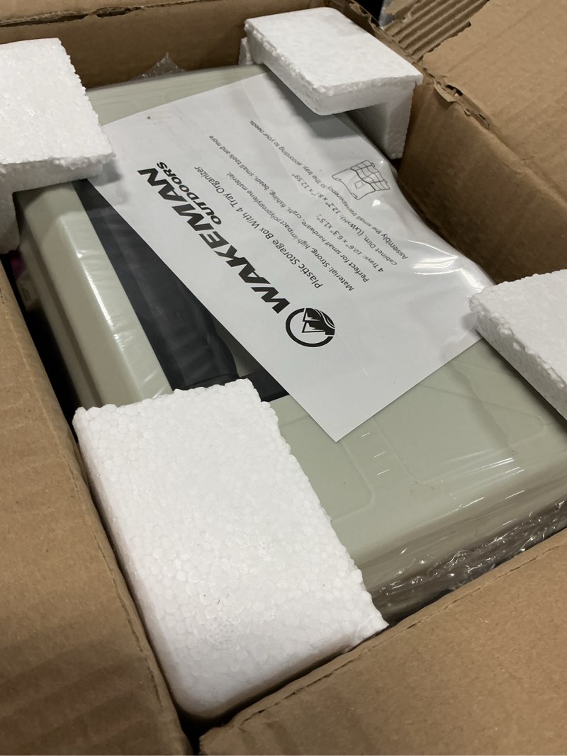 Condition photo showing Good Condition for Tackle Box Organizer - Durable Plastic Storage Tacklebox and Craft Supplies by Wakeman. Pink