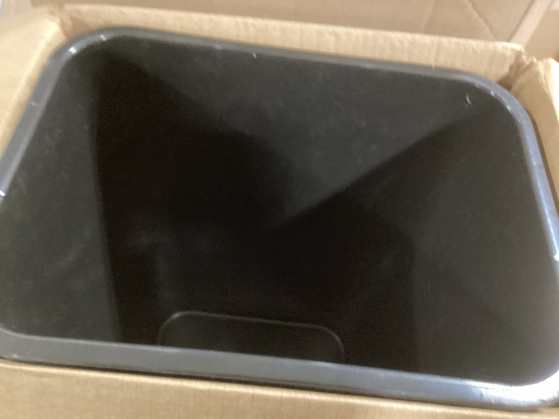 Condition photo showing Good Condition for Amazon Basics Rectangular Commercial Office Wastebasket, Easy to Clean, Space-Saving, 10 Gallon, Black Black 10 Gallon (Pack of 1)