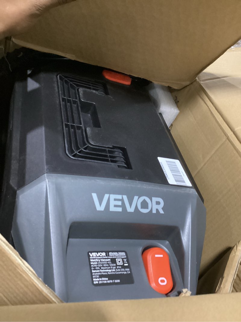 Condition photo showing Good Condition for VEVOR Commercial Shop Vac, 11 Gallon Wet Dry Shop Vacuum, 5.5 Peak HP Portable with One-Button Self-Cleaning, 1350W Input, 1.25in x 7ft Hose, 20ft Cord, Industrial-Grade for Jobsite, Workshop 11 Gal+5.5 Peak HP+Wet/Dry