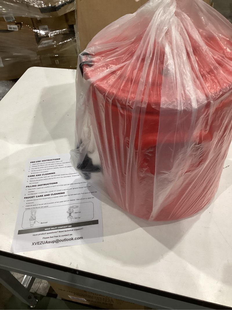 Condition photo showing Good Condition for insulated beverage dispenser 3.5 gallon- ice and hot drink dispenser with 304 stainless steel interior and spout, portable hot water dispenser, outdoors cooler jug for camping party sports, new