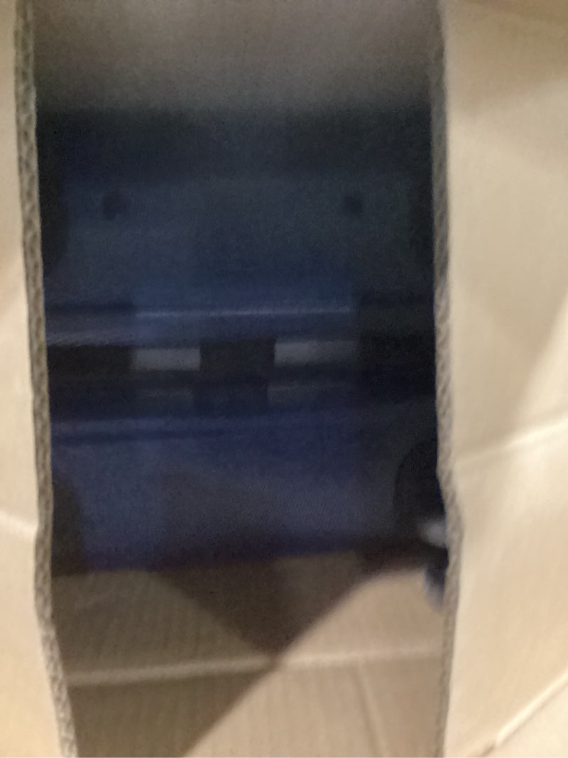 Condition photo showing As Is for Amazon Basics 21" Hardside Carry-On Luggage, Hardshell Suitcase With Wheels, Expandable For Up to 25% More Space, With Scratch-Resistant Surface, Four Multi-directional Wheels, Navy Blue Navy Blue Carry-On