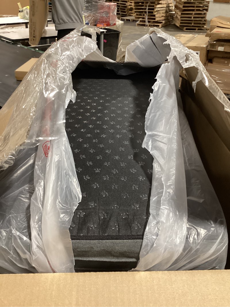 Condition photo showing Good Condition for 5 Step Pet Stairs Ramp for High Beds Sofas 5-30 Inch with Sturdy Non Slip Waterproof Pads, Machine Washable Cover Indoor Balanced Design for Cats Dogs Small Medium Large XL Pets Grey (Grey, Large, 1) Grey 1 5 step