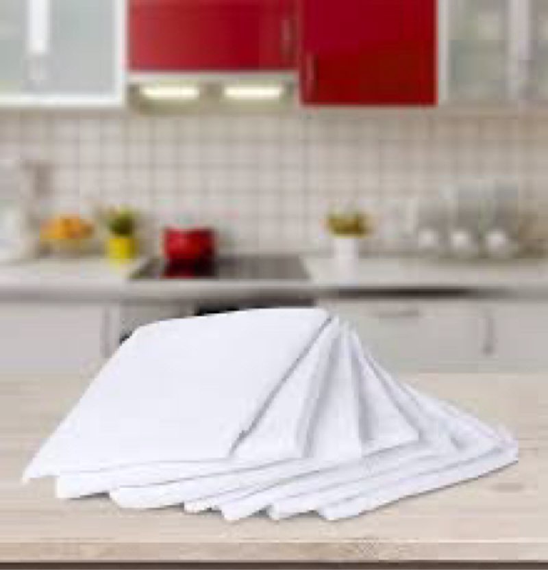 simpli-magic flour sack kitchen towels 24"x24" (12 pack) – 100% cotton, lint-free, high absorbent te