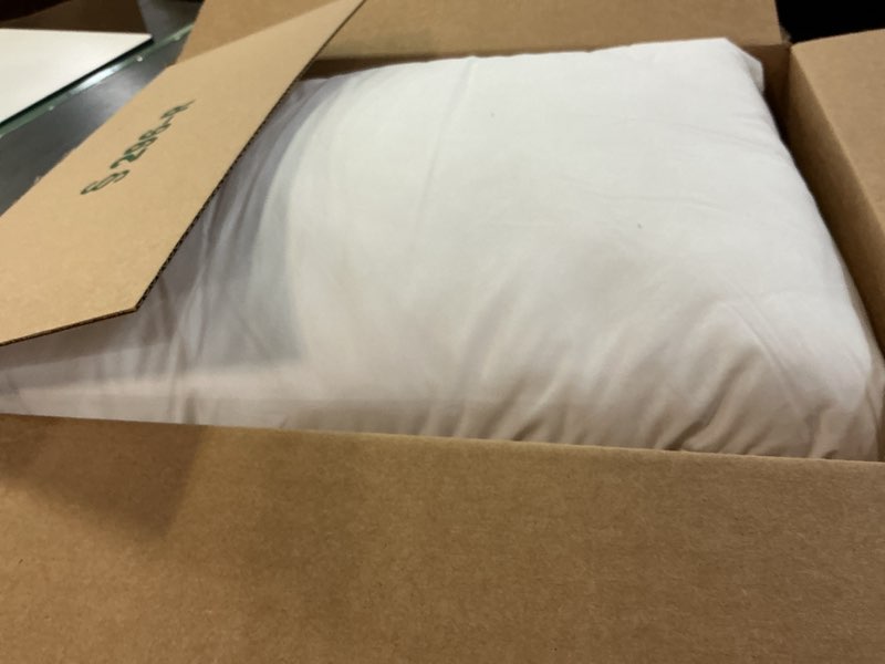 Condition photo showing As Is for casper original pillow for sleeping, standard, white, two pack standard two pack