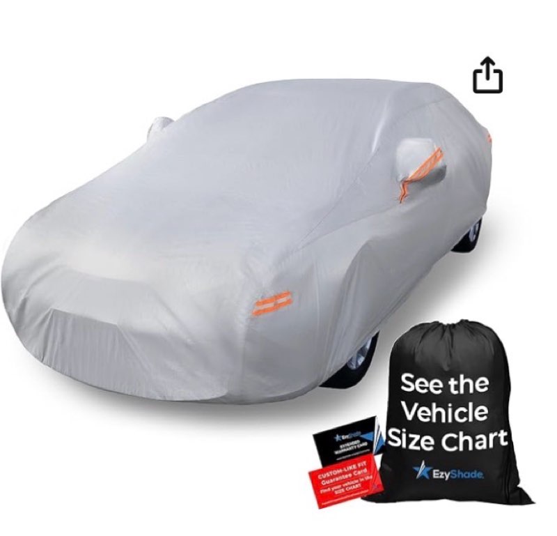 ezyshade 10-layer car cover waterproof all weather - see vehicle size-chart - car covers for automobiles & car snow cover - full exterior covers - winter rain sun suv sedan. size a4 (see sizechart) reflective a4 - see vehicle size chart