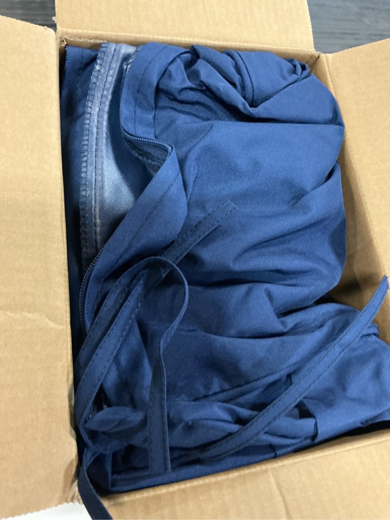 Condition photo showing Good Condition for summsun outdoor bench cushion: waterproof and fade resistant patio furniture cushions - non-slip bench pad cushion with removable cover for garden swing porch sofa settee, 48 x 18 x 3 inch, navy blue 48x18x3 inch navy