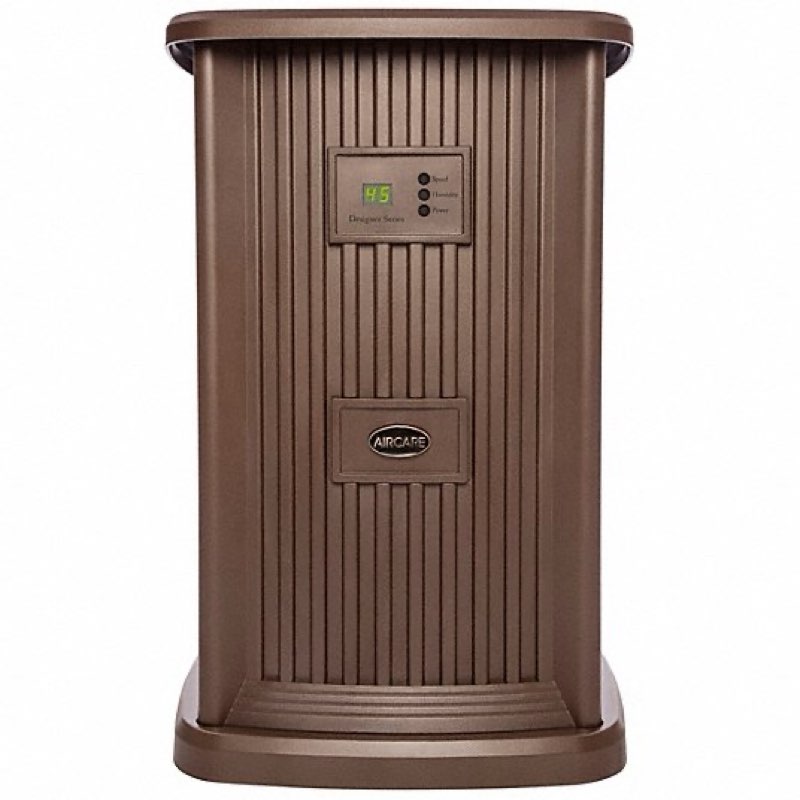 Portable Humidifier: Evaporation, 7.5 gal Daily Humidification Output, Cool, Pedestal Housing, Brown