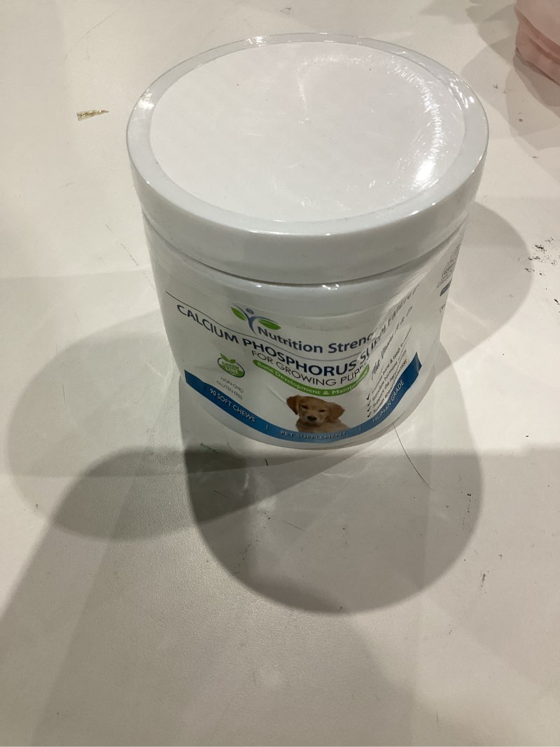 Condition photo showing New/Like New for Calcium Phosphorus for Dogs Supplement, Provide Calcium for Puppies, Promote Healthy Dog Bones and Puppy Growth Rate, Dog Bone Supplement, 90 Soft Chews
