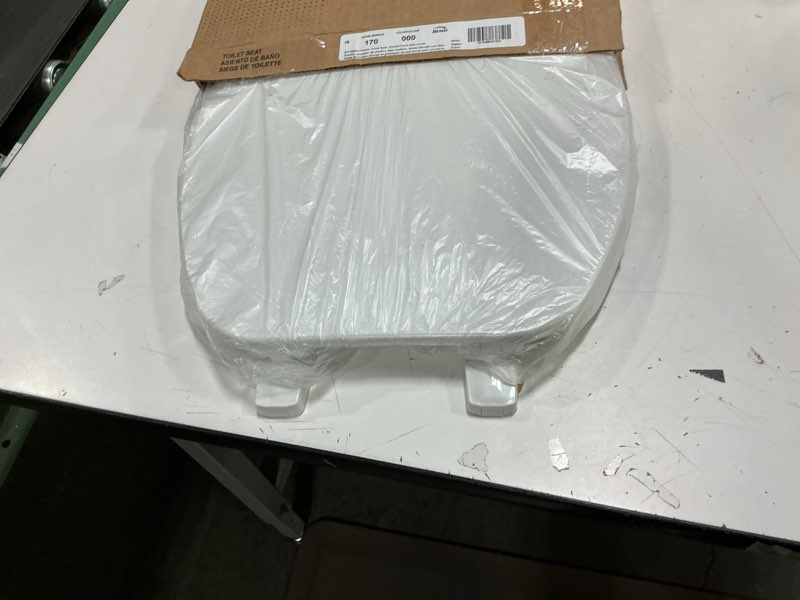 Condition photo showing As Is for Bemis 170 Durable Plastic Toilet Seat, Elongated, White