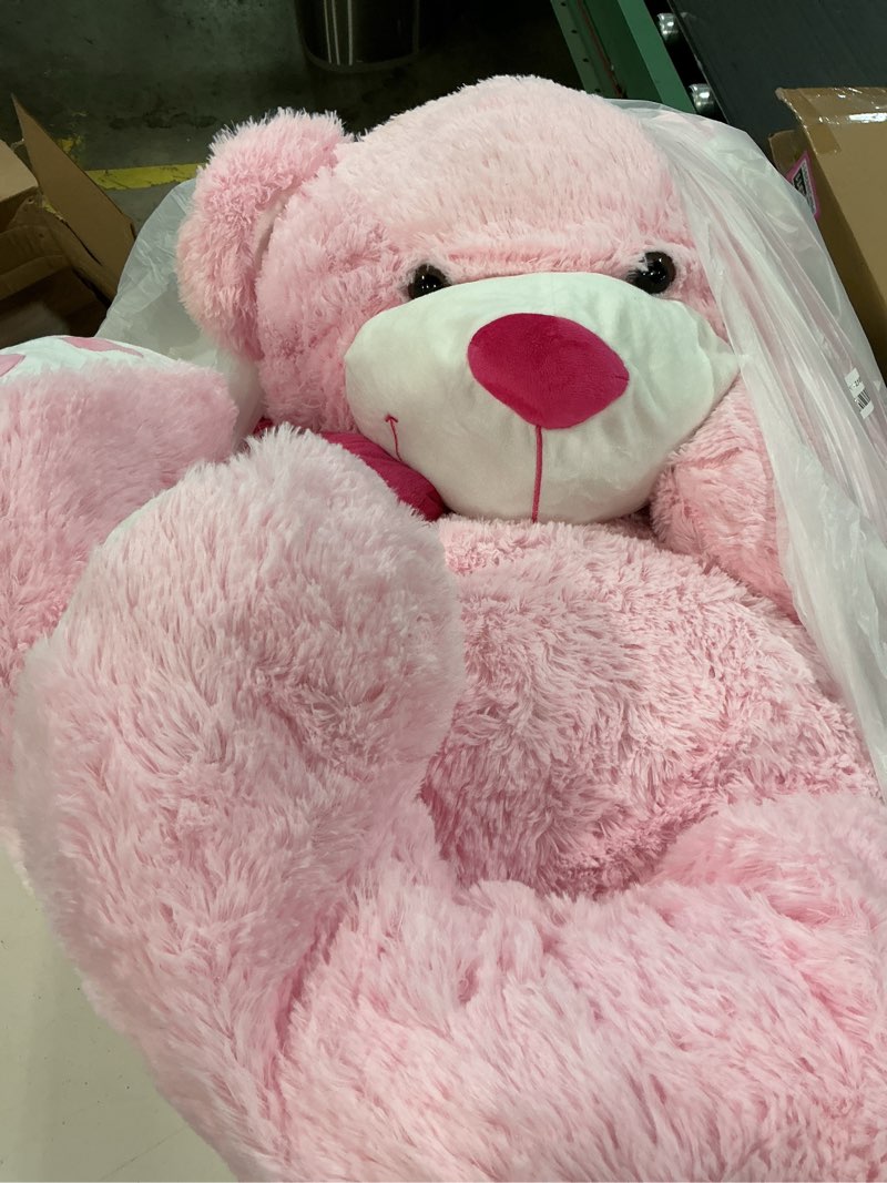 Condition photo showing Good Condition for MaoGoLan Big Teddy Bear 52 inches Stuffed Animal, I Love You Red Heart Giant Pink Teddy Bear Plush Toy, Large Stuffed Animal Gift for Girlfriend, Boyfriend, Kids 4.3 Feet Pink