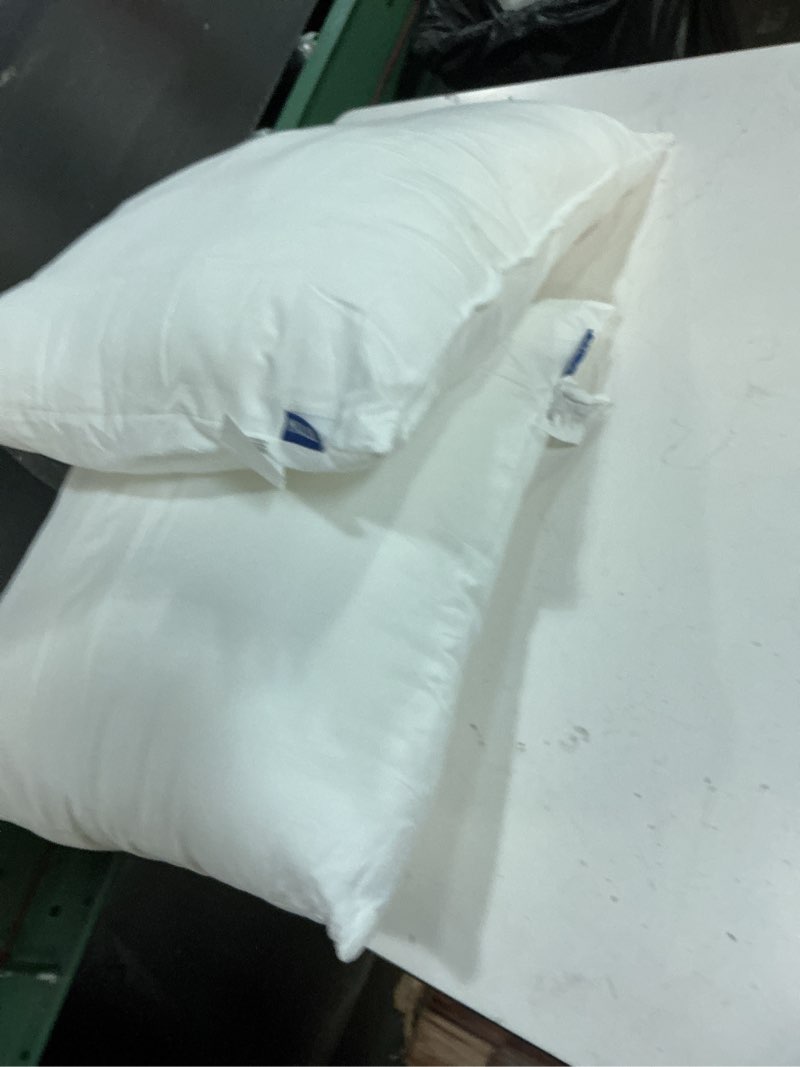 Condition photo showing Good Condition for miulee pack of 2 16x16 outdoor pillow inserts, outdoor throw pillows water-resistant decorative premium square pillow stuffer sham for porch swing couch sofa cushion patio furniture 2 16x16 inch (pack of 2)
