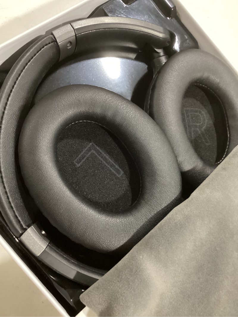 Condition photo showing New/Like New for TAGRY Hybrid Active Noise Cancelling Bluetooth Headphones 100H Playtime Wireless Over Ear Headphone with Fast Charging Hi-Res Audio Headsets Comfort Earcups for Commute Travel Office Phone PC Black