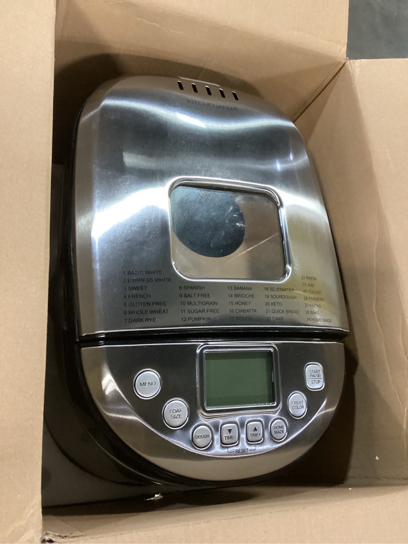 Condition photo showing Good Condition for kitchenarm 29-in-1 smart bread machine with gluten free setting 2lb 1.5lb 1lb bread maker machine with homemade cycle - stainless steel breadmaker with recipes whole wheat bread making machine