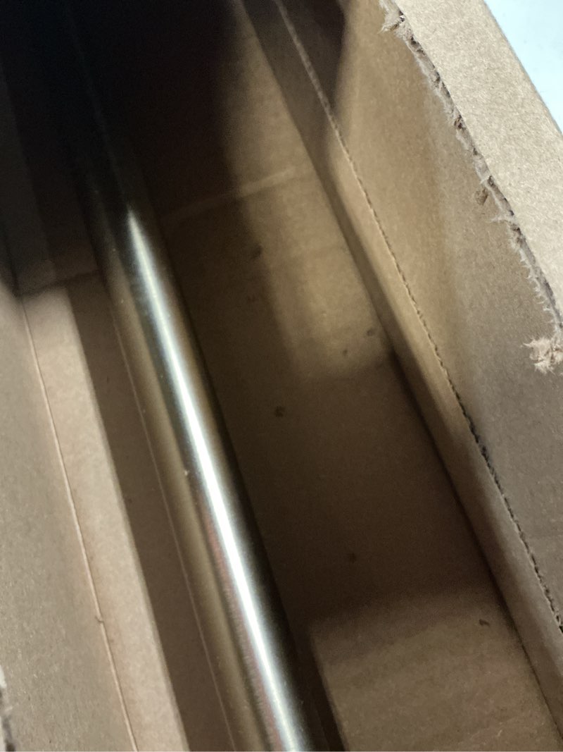 Condition photo showing As Is for ivilon tension curtain rod - spring tension rod for windows or shower, 24 to 36 inch. warm gold 24" to 36" warm gold