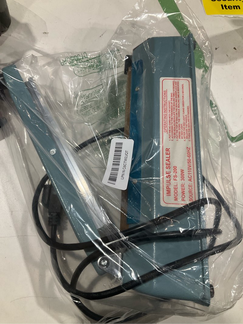Condition photo showing Good Condition for metronic impulse sealer 8 inch, manual heat sealer machine for plastic bags, shrink wrap bag sealers heavy duty sealing machine with repair kit (blue) blue 8 inch