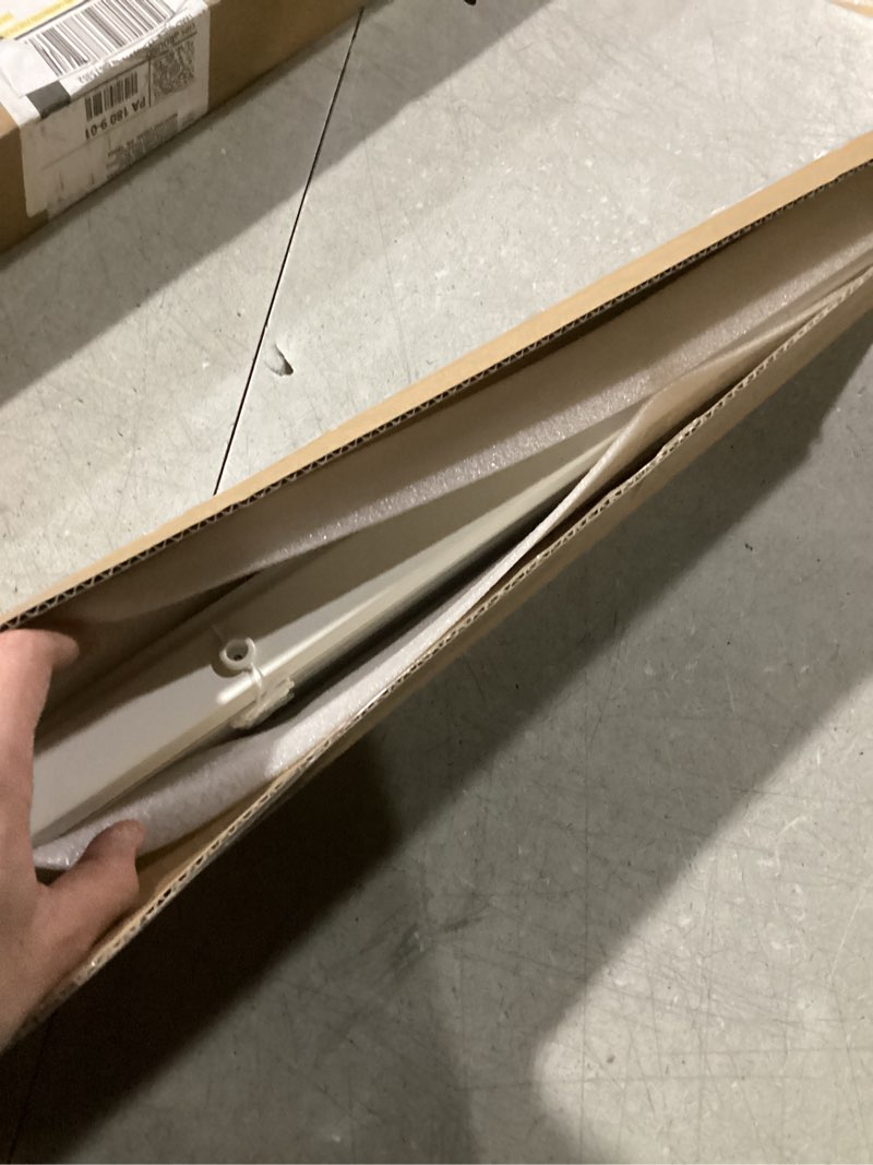 Condition photo showing Good Condition for myshade no-drill cordless horizontal mini blinds – 33" w x 64" h tool-free inside mount window blinds with 1" vinyl slats, light filtering & privacy, child & pet safe, white cordless-white 33" w x 64" h