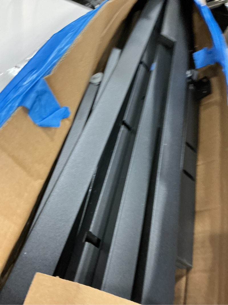 Condition photo showing As Is for vasagle queen metal bed frame 16 inches tall, 1100 lb weight capacity, no box spring needed, with under-bed storage, easy setup, heavy-duty platform bed, mattress retainers, matte black urmb661bd02s 16 inch queen