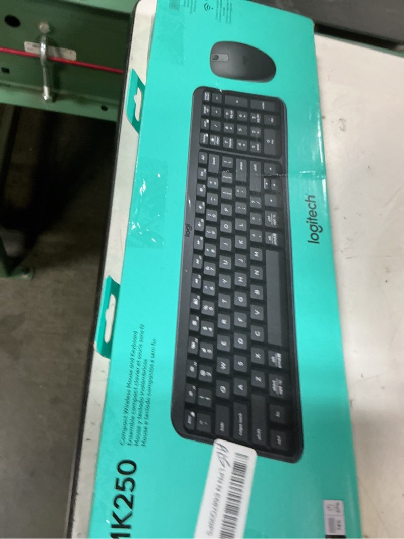 Condition photo showing New/Like New for logitech mk250 bluetooth wireless mouse and keyboard combo: fast & easy connectivity, compact wireless keyboard, ambidextrous mouse, durable build - windows/macos - graphite graphite combo