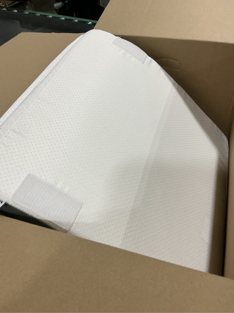 Condition photo showing As Is for 3Pcs Wedge Pillow Set for After Surgery,Acid Reflux Relief, Adjustable Bed Wedge Pillows for Sleeping,Anti Snore, Memory Foam Triangle Pillow for Back&Neck&Shoulder Pain Relief, White&Grey White/Grey 12 IN+1 Head pillow