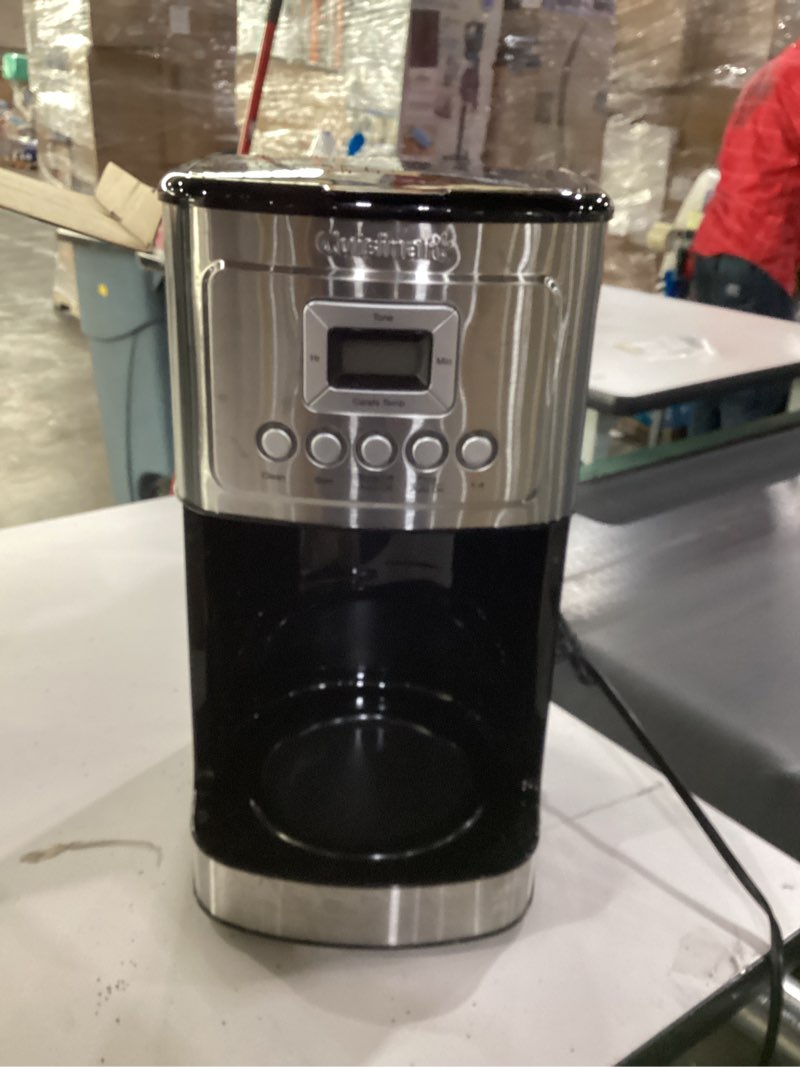Condition photo showing As Is for Cuisinart 14-Cup Coffee Maker, Programmable PerfecTemp Glass Carafe Coffee Machine with 1-4 Cup Setting, Brew Strength Control and Pause, Stainless Steel, DCC-3200NAS 14-Cup Glass Stainless Steel