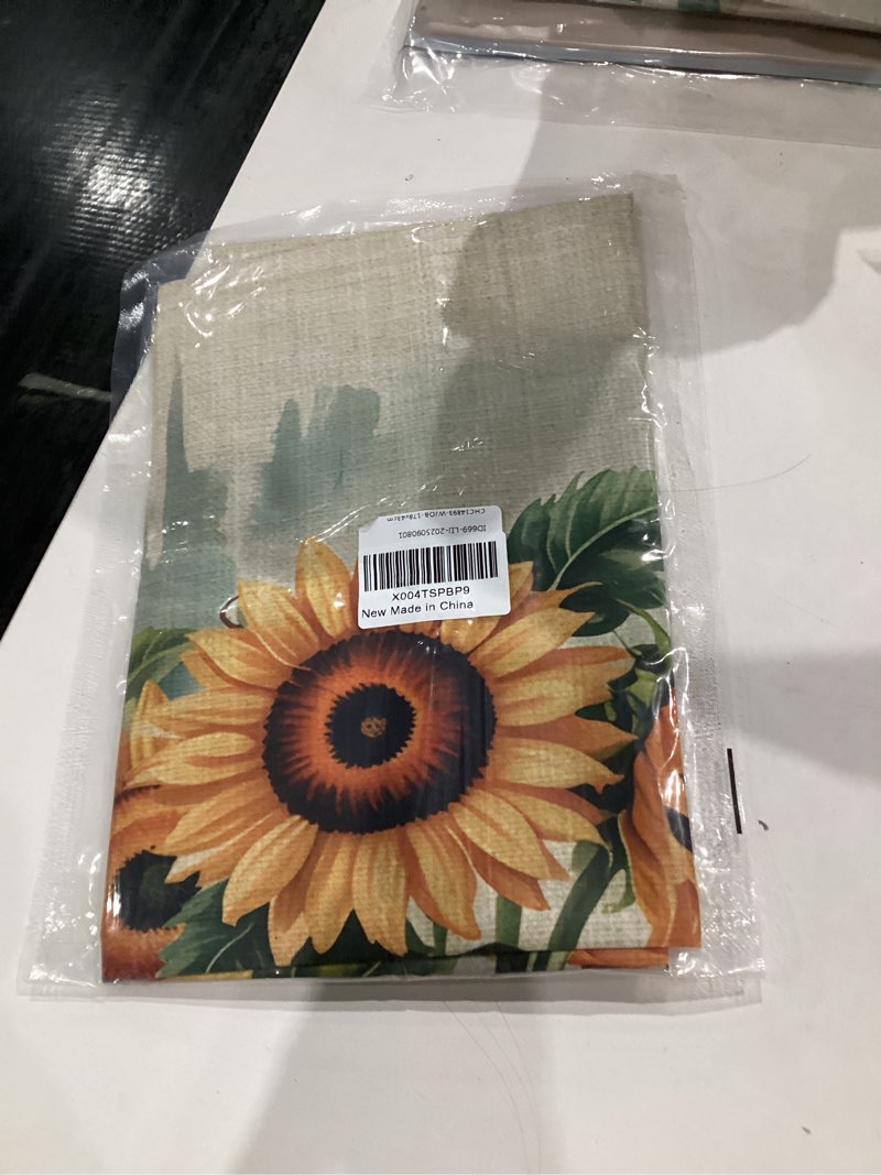 Condition photo showing New/Like New for Fall Mantel Scarf, Pumpkin Bow Buffalo Fall Fireplace Mantel Scarf Sunflower Orange Leaf Mantel Cover Runner for Thanksgiving Autumn Harvest Decorations Pumpkins