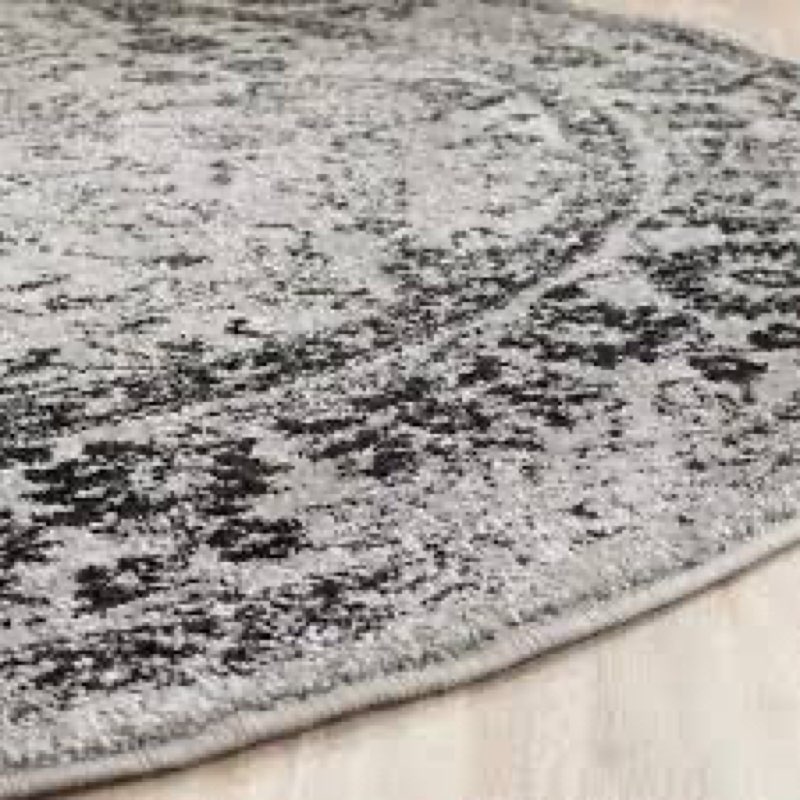 Newcastle Hand-Loomed Gray Area Rug Rug Size: Round 6'