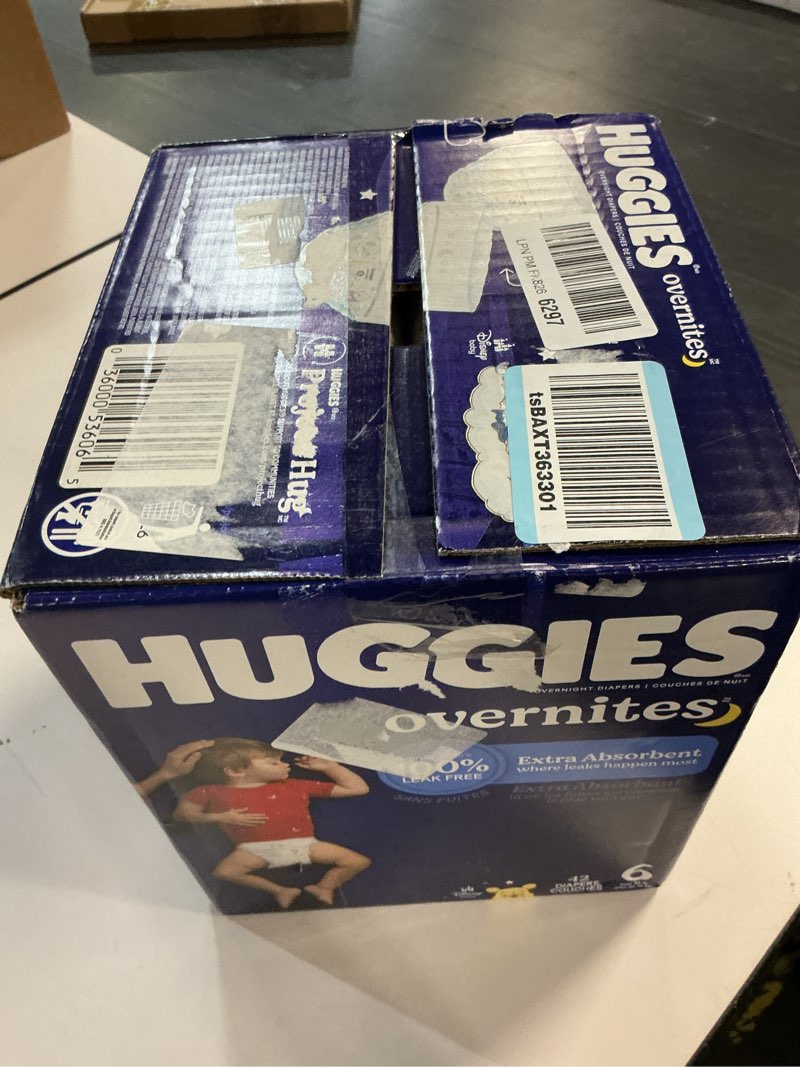 Condition photo showing New/Like New for Huggies Overnites Size 6 Overnight Diapers (35+ lbs), 42 Ct, Packaging May Vary Size 6 42