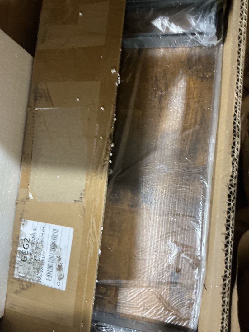 XINYAO Monitor Stand for Desk, Wood & Steel Computer Stand Riser with Storage Organizer for Office L