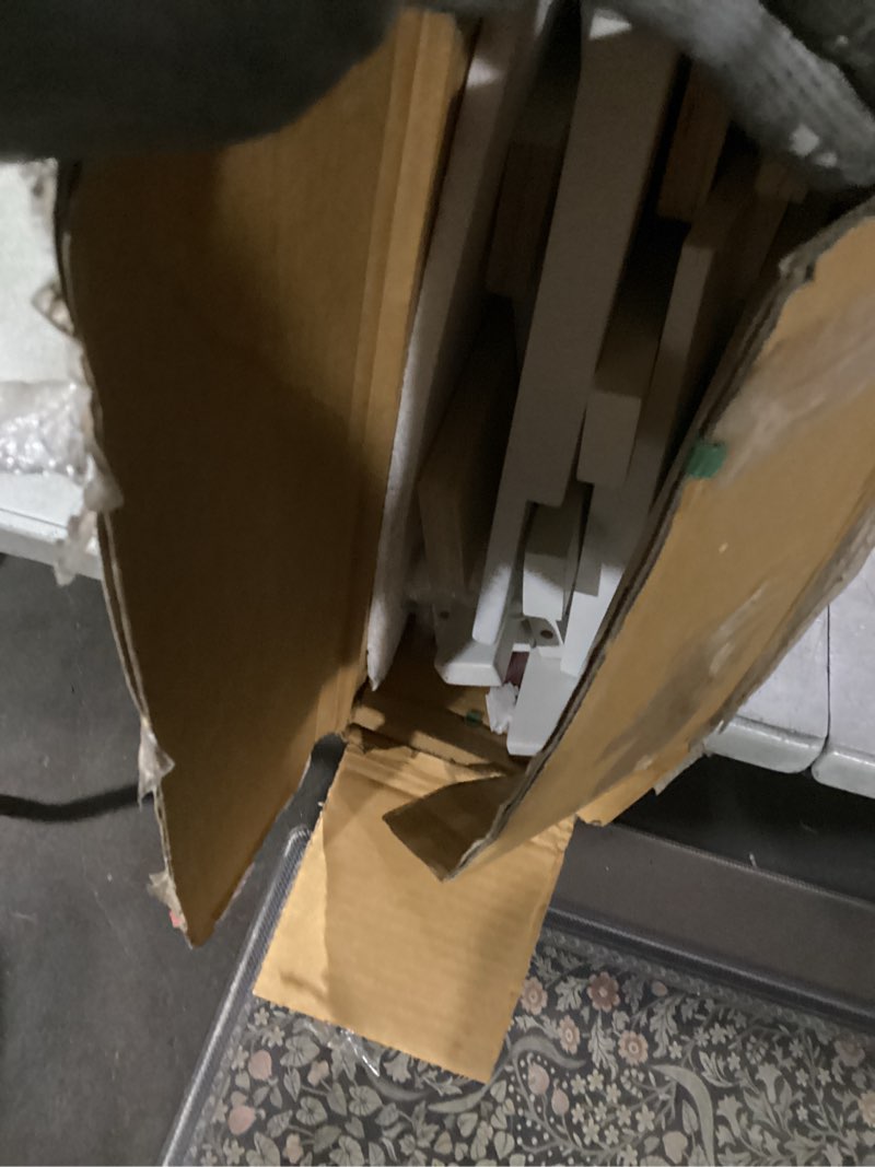 Condition photo showing As Is for similmo photo) olive and opie twain toddler bed in white and black