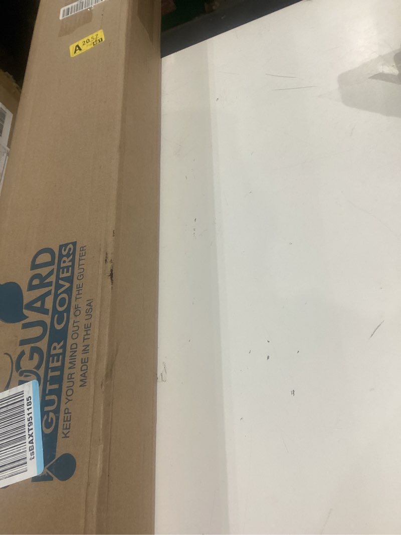 Condition photo showing New/Like New for FlowGuard Premium 50-Year Gutter Cover System - White - 5 Inch Aluminum Gutter Guards, 102 Feet - By FlexxPoint