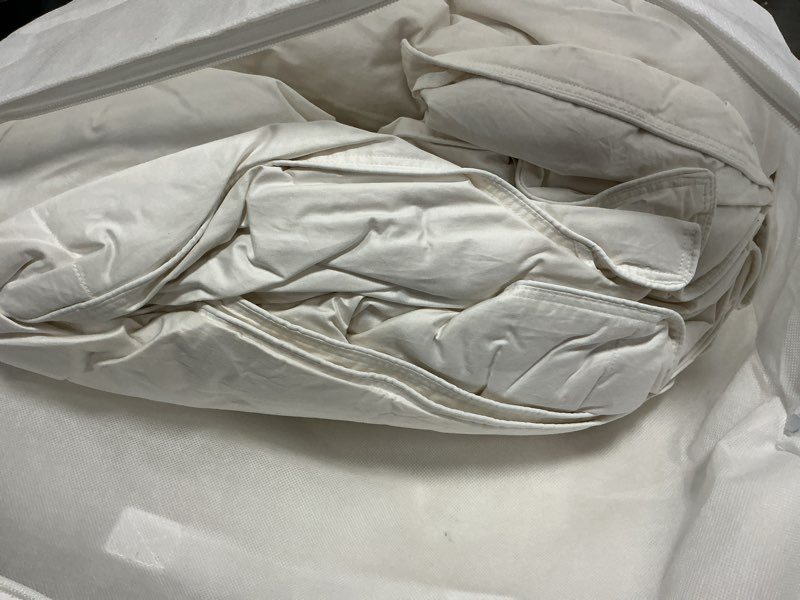 Condition photo showing As Is for premium down duvet insert, full/queen, down