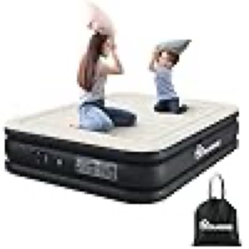 Product similar, YITAHOME Queen Air Mattress with Built-in Pump, 18\" Foldable Air Bed with Carry Bag, Luxury Elevated Inflatable Mattresses, Blow Up Airbed for Home, Travel & Camping, Black